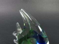 Vintage Art Glass Fish Paperweight Décor
