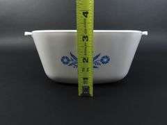 Lot of 2 Corning Ware "Blue Cornflower" 1 3/4 Qt. & 1 1/2 Qt. Lidded Baking Dishes