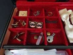 Vintage Men's Jewelry Box with Contents