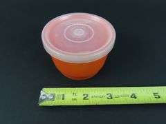 Lot of 7 Tupperware Lidded Ramekins with Egg Separator, Mini Strainer and 1/8 Teaspoon