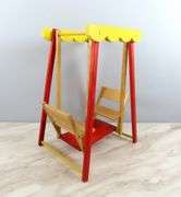 Vintage Strombecker Wooden Doll Swing