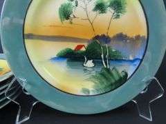 Lot of 6 Handpainted Japanese Salad Plates
