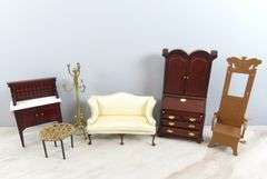 Big Lot of Doll House Furniture with Sofa & Secretary