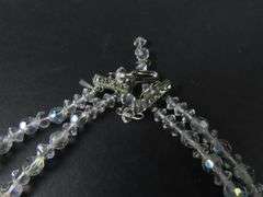 13" Aurora Borealis Glass Bead Double Strand Necklace