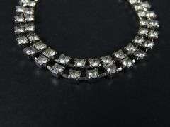 7" Double Strand Rhinestone Bracelet