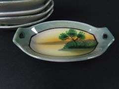 Lot of 6 Small Handpainted Japanese Condiment Dishes