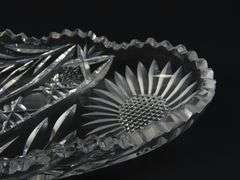 Cut Glass Rectangle Relish Dish