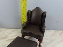 Lot of Faux Leather Doll House Furniture
