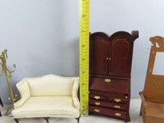 Big Lot of Doll House Furniture with Sofa & Secretary