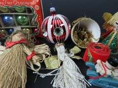 Another Big Lot of Mostly Vintage Christmas Décor with Handcrafted Ornaments