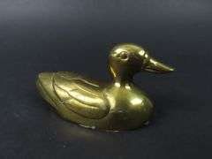 Vintage Brass Duck Figure