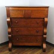 Antique Empire Style Mahogany Chest of Drawers