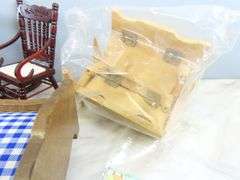 Lot of Doll House Furniture with Area Rug & Runner