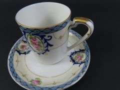Lot of 3 Noritake Handpainted Chocolate Cups & Saucers - Made in Japan