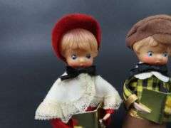 Trio of Vintage Felt Carolers - Made in Japan