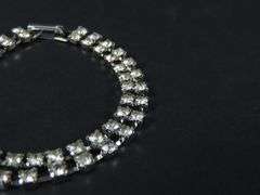 7" Double Strand Rhinestone Bracelet