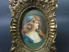 Vintage Framed Portrait Wall Hanging