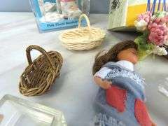 Big Lot of Doll House Miniatures with Sewing Machine