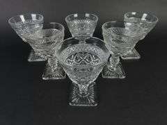 Lot of 6 "Cape Cod" Liquor Cocktail Glasses by Imperial Glass-Ohio