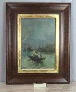 Antique Framed Painting Signed Hugo