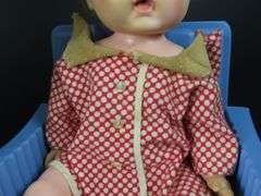 Vintage Baby Doll with Stroller