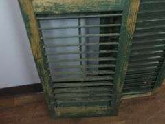 Lot of 2 Architectural Salvage  Painted Wooden  Shutters