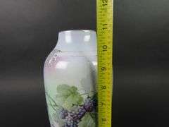 Antique Handpainted Tall Blackberry Vase #1