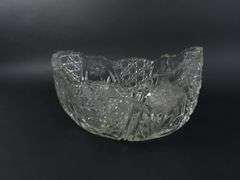 Antique Cut Glass Serving Bowl
