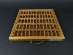 Vintage Wooden Printers Tray Wall Hanging