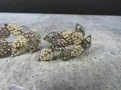 Beautiful Rhinestone Screwback Earrings