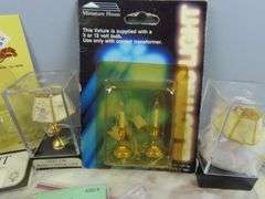 Big Lot of Doll House Miniatures with Lamps & Fixtures