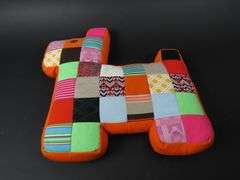 Handcrafted Patchwork Dog Throw Pillow
