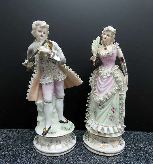 Pair of Vintage Wales Porcelain Figures - Made in Japan