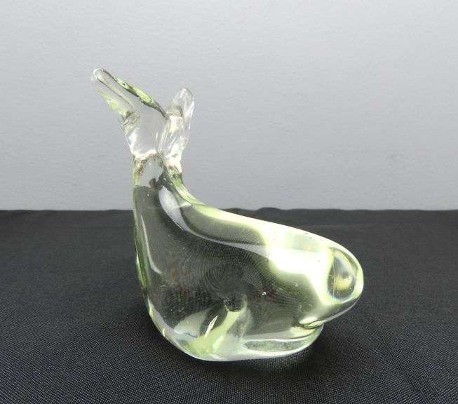 Vintage Crystal Whale Figure