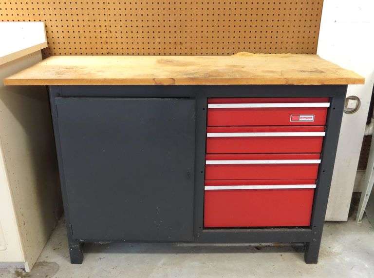 Vintage Craftsman Toolchest Workbench with Contents - See Description ...