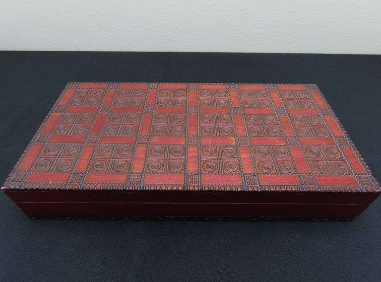 Carved Wooden Divided Box - Made in Poland