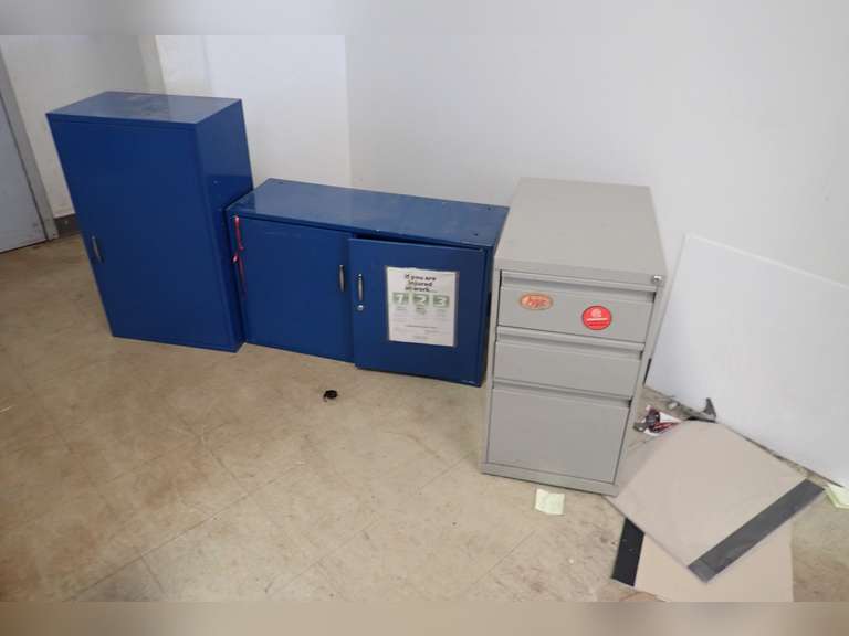 Lot of (2) Storage Cabinets and Pedestal.