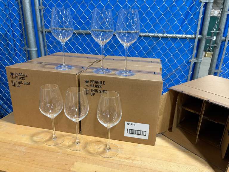 5 CASES OF BELLEVUE 16OZ TULIP WINE GLASSES, 6 PER CASE, ARCOROC Q1476 - NEW - MADE IN FRANCE