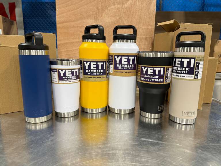 (6) NEW YETI RAMBLER INSULATED BOTTLES & TUMBLERS
