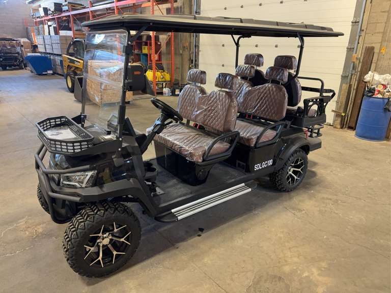 New SDLANCH SDLGC100 6-Seat Electric Golf Cart - 4000W AC Electric Motor, 60V100AH Battery