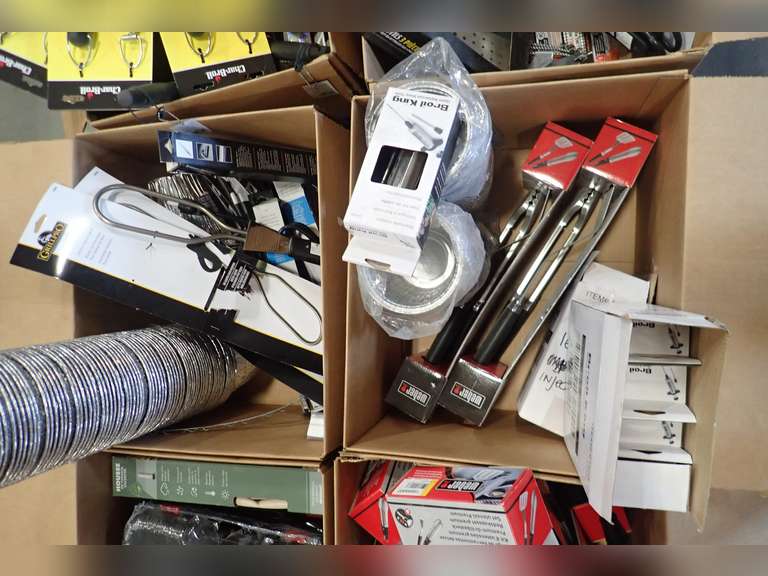 Lot of (2) Boxes inc. BBQ Tool Sets, (9) Marinade Injectors, (4) Charcoal Grill Ignitors, etc.