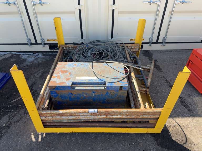 Box Support Platform Lot of Asst. Scaffolding Including Supports, Platforms, Wheels, Cable ...