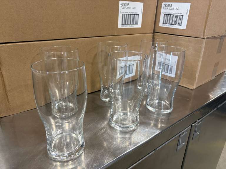 4 CASES OF 20OZ TULIP PINT GLASSES, ARCOROC 78365 - 24 PER CASE