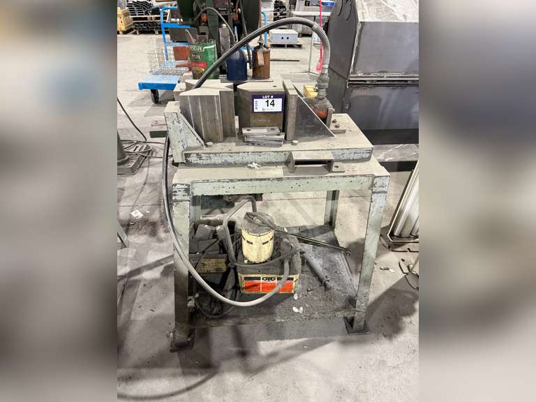 Hydraulic Shop Press w/ OTC Series PE17 Hydraulic Power Unit, Steel Stand, Etc.