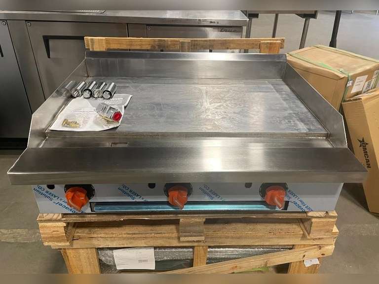 NEW SIERRA SRTG36 - 36" THERMOSTATIC GAS GRIDDLE