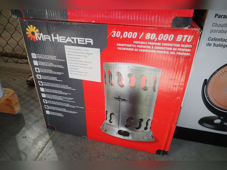 Mr. Heater MH80CVX 30,000/80,000 BTU Portable Propane Convection Heater.