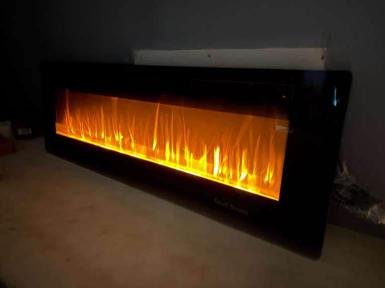 NEW 60" WALL-MOUNTED / RECESSED ELECTRIC FIREPLACE
