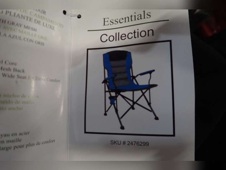Lot of (3) Seasonal Trends Deluxe Folding Camping Chairs.