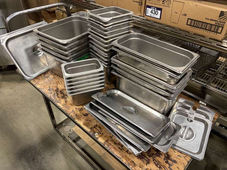 LOT OF ASSORTED STAINLESS STEEL INSERTS - GD Auctions and Appraisals
