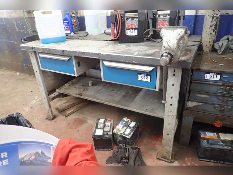 5'x30" Shop Bench w/Wilton Bench Vice.